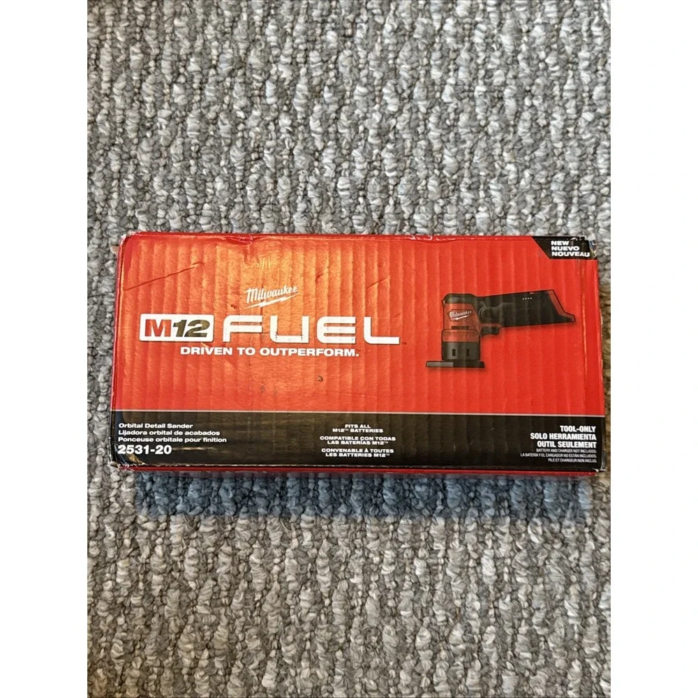 Milwaukee 2531-20 M12 FUEL Orbital Detail Sander New